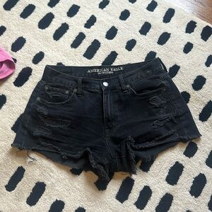 black american eagle jean shorts